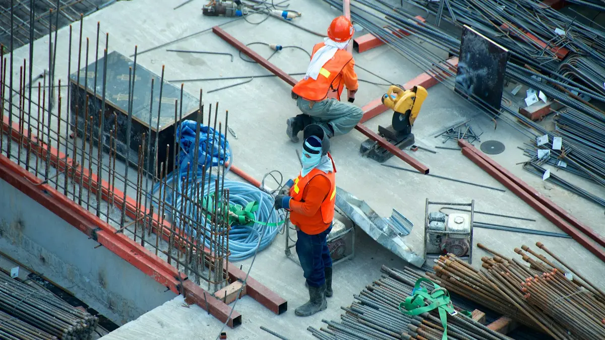 Building works in progress before renovation finishes.